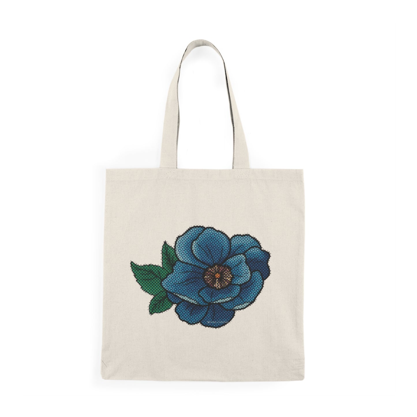 Eco-friendly Blue Flower Tote Bag