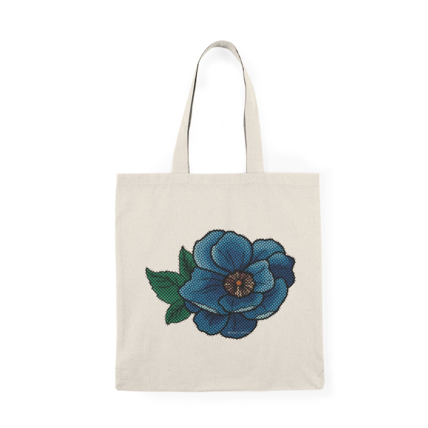 Eco-friendly Blue Flower Tote Bag