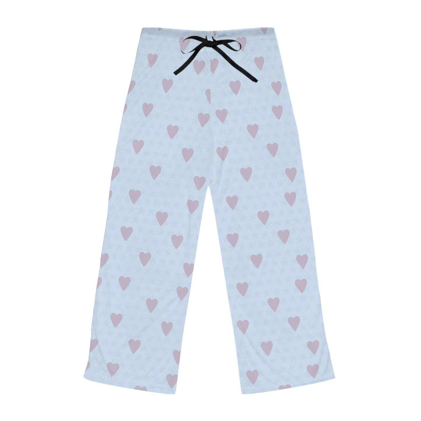 Blue Snowflake and Purple Hearts Women's Pajama Pants